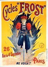Cycles Frost (1894) E Clouet (French, 19th Century). Vintage bicycle advertisement poster.