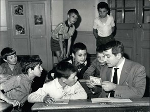 Jul. 10, 1963 - Jean Poiret Visiting a Children's Cancer Ward