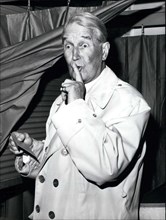 Mar. 05, 1967 - Maurice Chevalier leaves the voting precinct at Marne-la-Coquette with the intention of keeping his vote a secret.