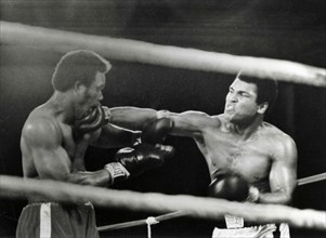Boxing match between George Foreman and Muhammad Ali