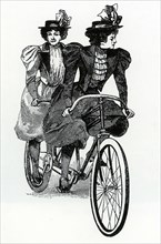 BICYCLE  Tandem bike in 1894