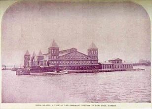 Ellis Island First Bldg Burnt 15 June 1897