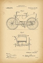 1919 Patent Velocipede Bicycle history 
invention