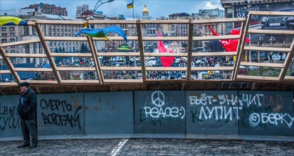 Kiev, Ukraine - the Euromaidan revolt started in November 2013, and the conflict is not over yet. Here in particular some picture taken those days
