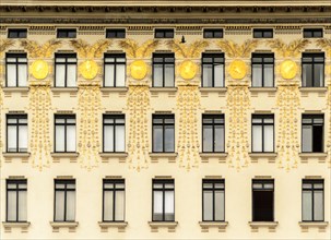Facade of the Otto Wagner House in Vienna