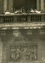 Pope Pius XI facing the balcony, Vatican City 1930s