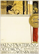 Gustav Klimt, First exhibition poster of the Vienna Secession, (censored version), poster, 1898
