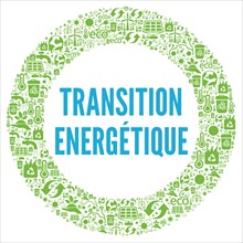 Energy transition symbol called transition energetique in french language
