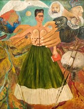 Detail of Marxism will give health to the sick, by Frida Kahlo, 1954 Casa Azul (Blue House) Coyoacan, Mexico City, Mexico