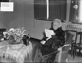 Maria Montessori in Amsterdam, March 1, 1950, education, pedagogues, portraits, The Netherlands, 20th century press agency photo, news to remember, documentary, historic photography 1945-1990, visual ...