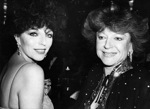 Actress Joan Collins meets Regine at the opening of the new London Club.January 1979. P018564