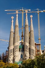 Sagrada Família church designed by modernista architect Antoni Gaudí Barcelona Spain