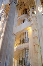 Interior of La Sagrada Familia cathedral, Barcelona