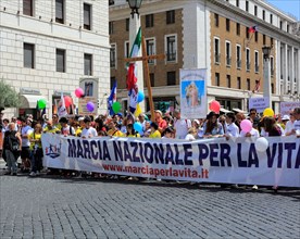 Catholic manifestation against abortion, Rome, Italy