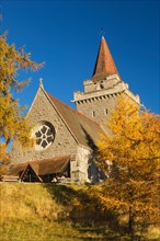 Crathie Kirk in autumn, near Balmoral, Deeside, Aberdeenshire, Scotland.