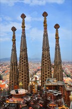BARCELONA, SPAIN La Sagrada Familia - the impressive cathedral designed by Gaudi