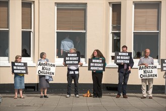 Anti-abortion campaigners at the Labour Party Conference in Brighton.