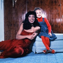 Donna Summer and daughter Mimi Sommer, January 1977.
