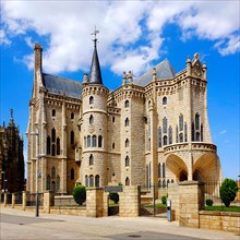 Episcopal Palace of Astorga designed by Antoni Gaudí, Castile and León, Spain