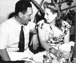 President of Argentina, Juan Domingo Peron with his wife Eva (Evita) 1950