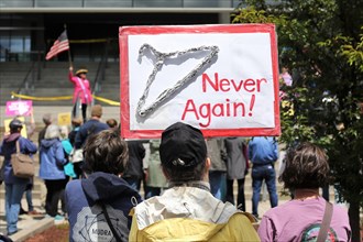 A protest against abortion bans, Eugene, Oregon, USA.