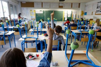 Primary school after lockdown in Montrouge, France.