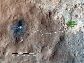 Curiosity's Travels Through Sol 56 This map shows the route driven by NASA's Mars rover Curiosity