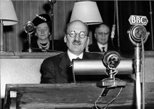 Prime Minister Attlee speaks at United Nations