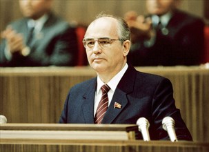 Mikhail Gorbachev, Russian communist leader 1986