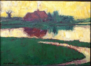 885 Landscape with farmhouse, by Emil Nolde, 1922, oil on canvas - Germanisches Nationalmuseum - Nuremberg, Germany - DSC02431