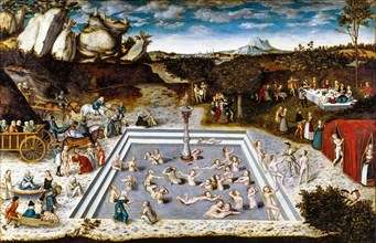 Lucas Cranach the Elder, The Fountain of Youth, painting, 1546