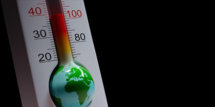 Earth Thermometer, Global Pandemic Concept