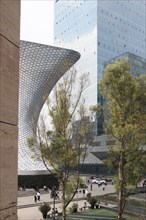 Famous Soumaya Museum in Mexico City, view from Jumex museum