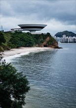 Niteroi Contemporary Art Museum designed by Oscar Niemeyer, Niteroi, Rio de Janeiro, Brazil