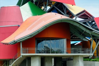 The Biomuseo, Museum of Bio Diversity, with colourful roof sections, Panama City, Panama, Central America