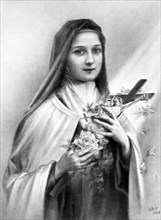 Saint Mother Thérèse of LISIEUX ( Marie françoise Thérèse Martin - Alençon 1873 - Lisieux 1897 ) , sainte from 1925 , author of " Histoire d'une ame" ( post. 1898 ) - MADRE TERESA di LISIEUX del Banbi...