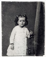 1876 c. : aged at 3 years old the future Sainte Mother Thérèse of Lisieux ( Marie Françoise Thérèse Martin - Alençon 1873 - Lisieux 1897 ) , Sainte from 1925 , author of " Histoire d'une ame " (post. ...