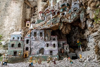 The art of Neapolitan nativity of S. Gregorio Armeno, also called Presepe. S. Gregorio Armeno is a small street in the old town of Naples, Italy.