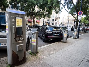 Electric vehicle charging station, Bordeaux, France