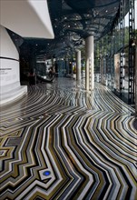 Graz, Kunsthaus, Vestibül mit Fußbodengestaltung von J. Lambie
