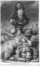 Charles X Gustav {1622 – 1660) King of Sweden 1654 1660. Engraving