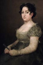 Francisco Goya (1746-1828). Spanish painter. Romanticism. Young Woman with a Fan. 1803-1807. Museum of Louvre. Paris. France.