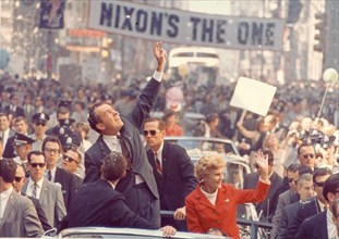 Richard M. Nixon on the campaign trail in 1968
