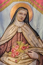 Portrait of Saint Therese of Lisieux, a Roman Catholic French Discalced Carmelite nun widely venerated in modern times.