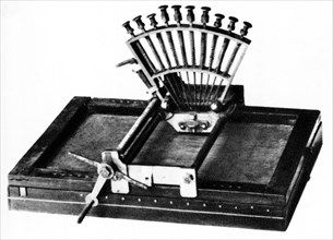 Louis Braille, Foucauld Apparatus to produce embossed writing for blind or limited vision people to be able to read