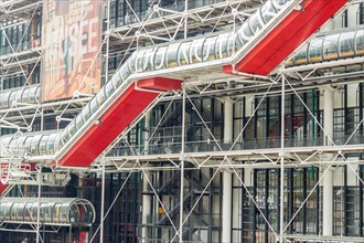 PARIS, FRANCE -  APRIL 26:Centre Georges Pompidou on april 26, 2013 in Paris. The postmodern structure completed in 1977 is one of most popular landma