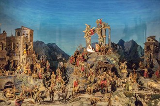 Presepe Nativity Scene in Naples Italy Traditional Holiday Artwork