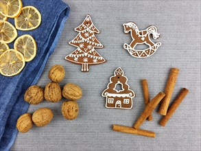 Christmas gingerbread cookies decoration