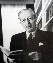 Photograph of Harold Macmillan (1894-1986) a British statesman and Conservative politician who served as Prime Minister of the United Kingdom from 1957-1963.
