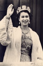 1953, 2 june , Buckingham Palace , London , England  : The  coronation day of Queen ELIZABETH  II of England ( born 1926 ).  - REALI - ROYALTY - nobili -  nobilt+á  - nobility - GRAND BRETAGNA - GREAT...